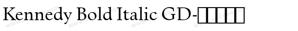 Kennedy Bold Italic GD字体转换
